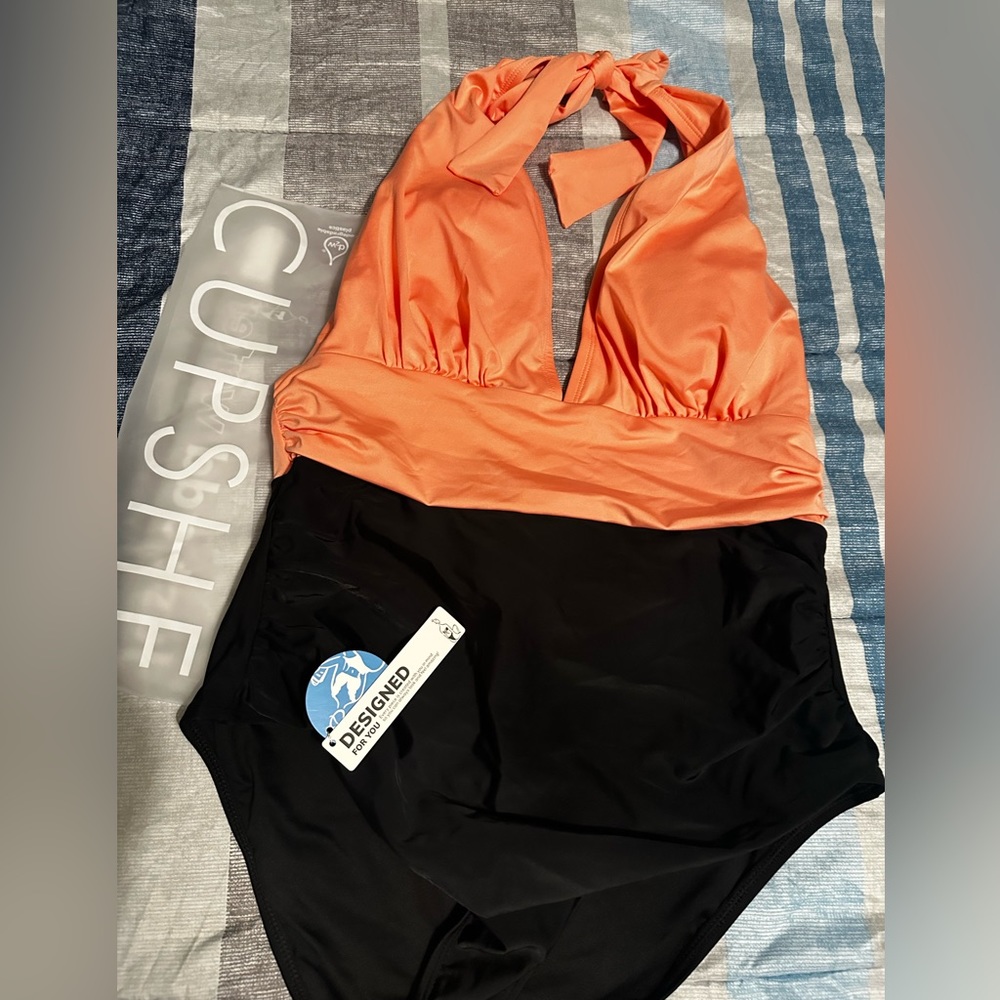 Tummy control one piece bathing suit